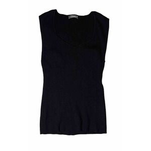 by Anthropologie Black Sleeveless‎ Square Neck Sweater, Size Large